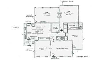 Proposed kitchen expansion, porch and master bedroom addition
